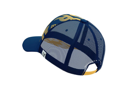 Compressport Unisex's Trucker Cap - Estate Blue/Citrus