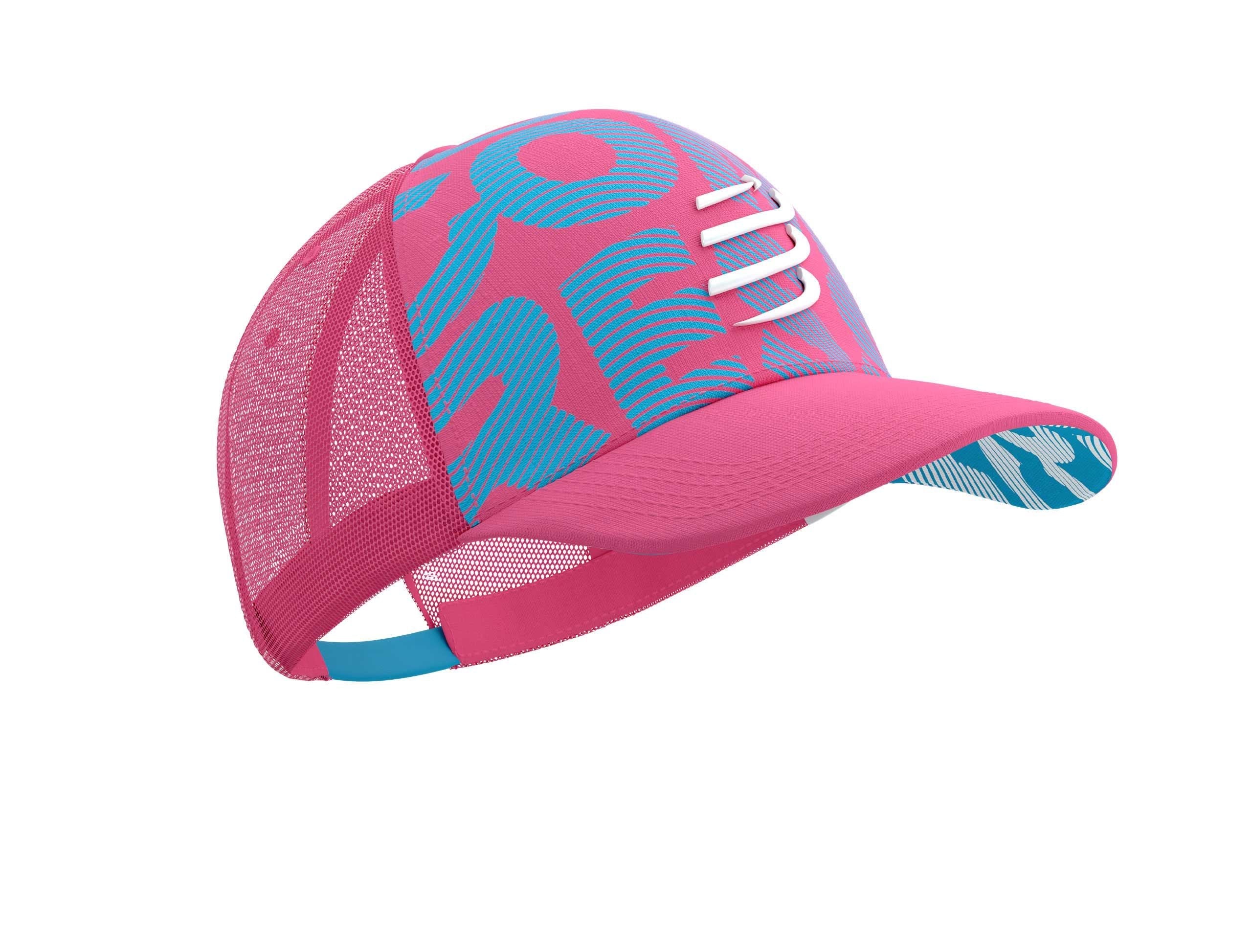 Compressport Unisex's Trucker Cap - Hot Pink/Hawaiian Ocean