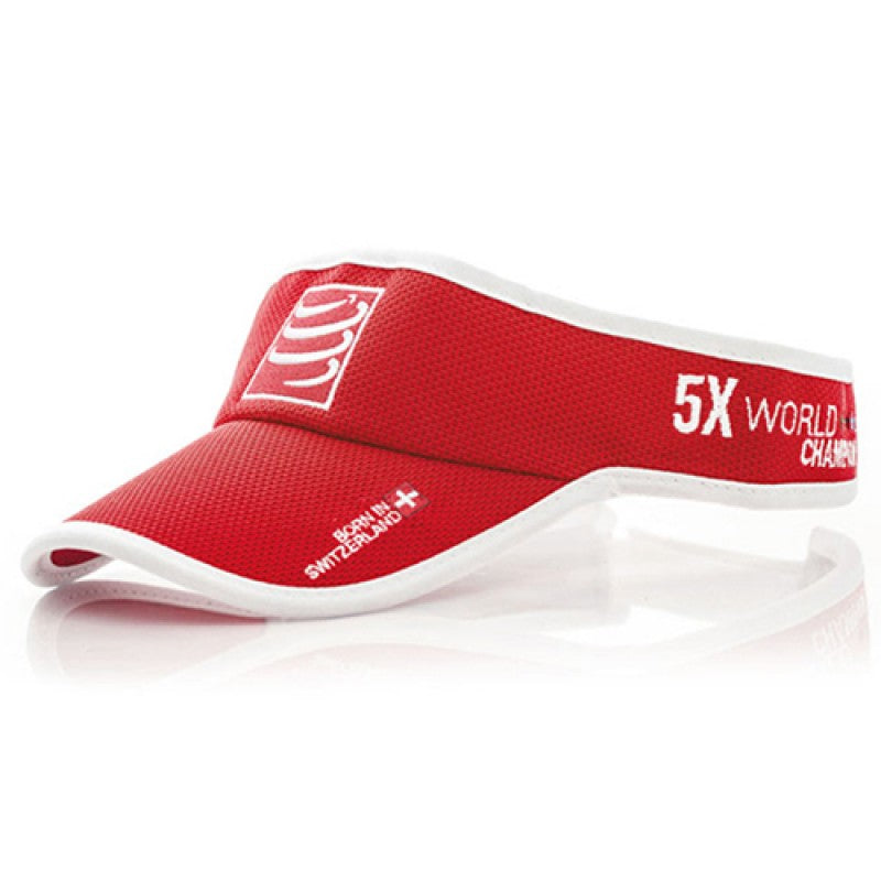 COMPRESSPORT ANTI SWEAT RUN VISOR - RED